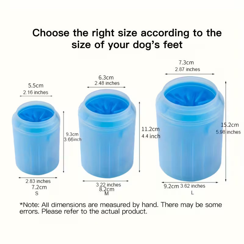 Portable Soft Silicone Pet Paw Cleaner with Brush - Heavy-Dirt Removal for Dogs & Cats, Hygienic Paw Wash Cup