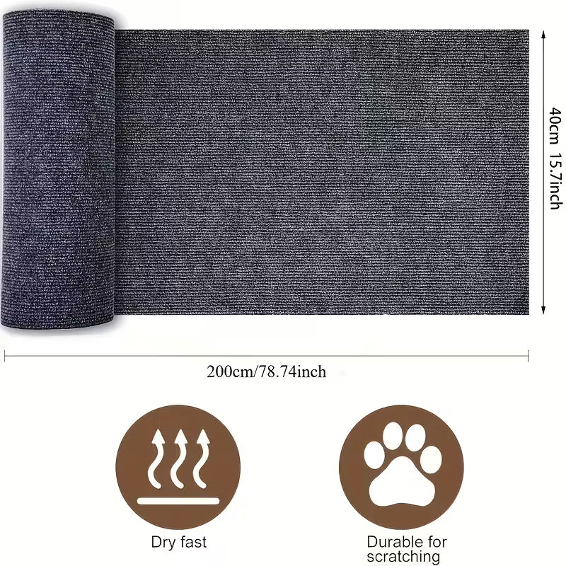 Trimmable Cat Furniture Protector with self-adhesive scratch pads, suitable for protecting sofas, doors and cat trellises from cat claws