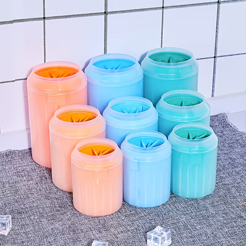 Portable Soft Silicone Pet Paw Cleaner with Brush - Heavy-Dirt Removal for Dogs & Cats, Hygienic Paw Wash Cup