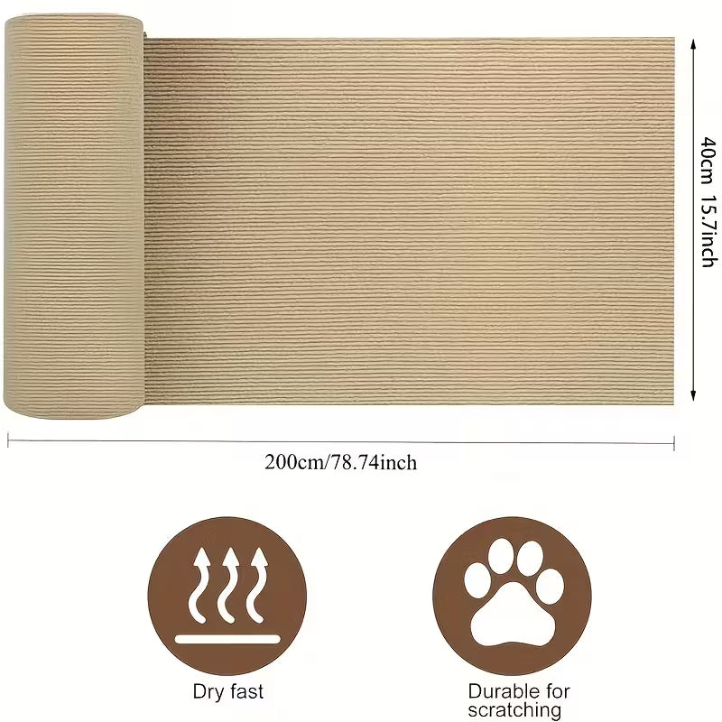 Trimmable Cat Furniture Protector with self-adhesive scratch pads, suitable for protecting sofas, doors and cat trellises from cat claws